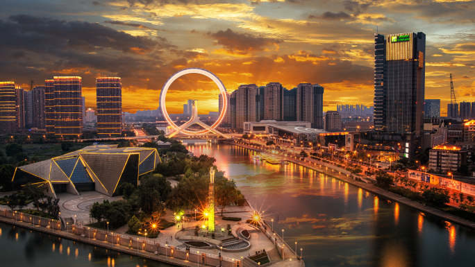 A scenic view of Tianjin Hebei Wanghailou Jiaotang