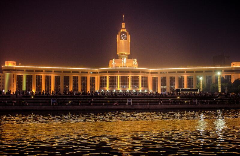 A scenic view of Tianjin Hebei Xinkaihe Huochezhan Jiuzhi