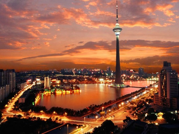 A scenic view of Tianjin Hexi Gongshangxueyuan Zhulou Jiuzhi