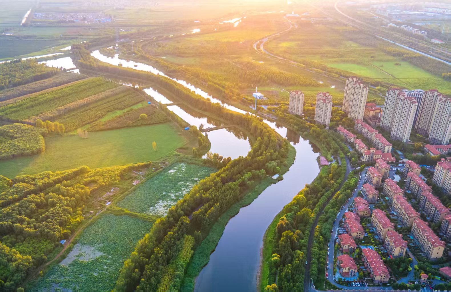 A scenic view of Tianjin Wuqing Dayunhe Shisicang Yizhi