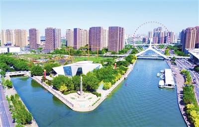 A scenic view of Tianjin Wuqing Dayunhe Shisicang Yizhi