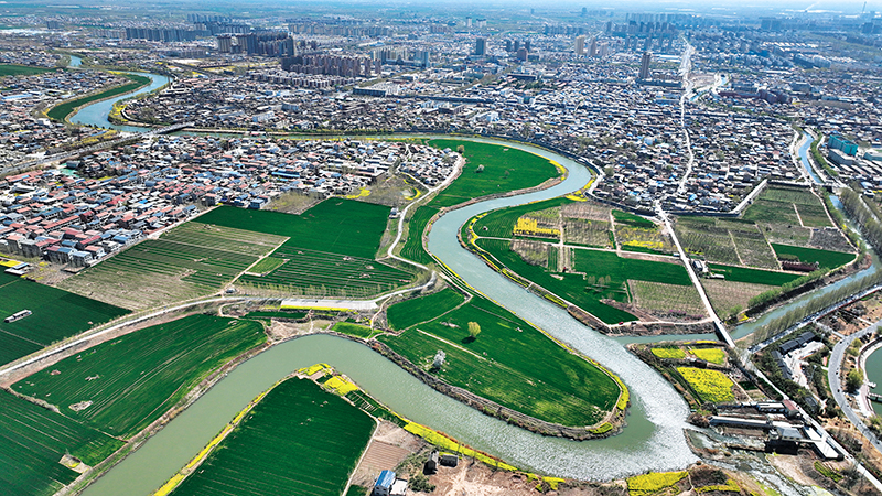 A scenic view of Tianjin Wuqing Dayunhe Shisicang Yizhi