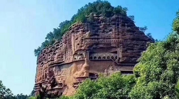 A scenic view of Tianshui Dadiwan Yizhi