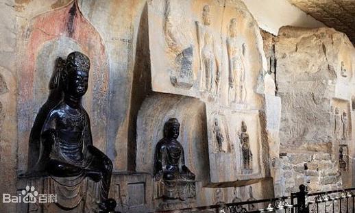 A scenic view of Tongchuan Yaowangshan Stone Carvings