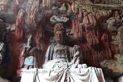 A scenic view of Tongchuan Yijun Grottoes Group