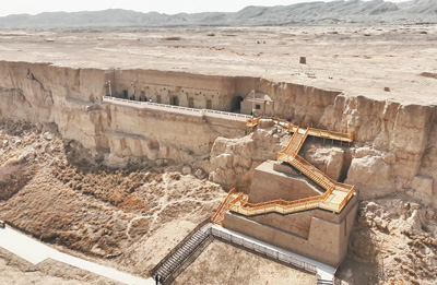 A scenic view of Turpan Asa Gucheng Yizhi