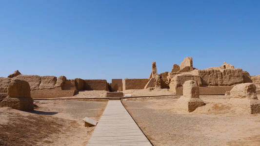 A scenic view of Turpan Asa Gucheng Yizhi