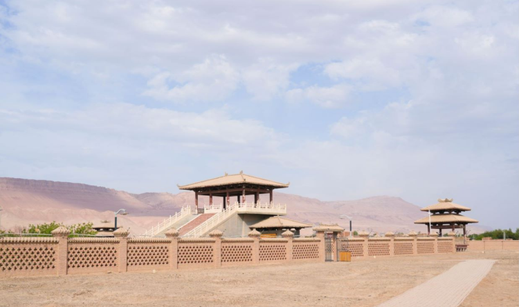 A scenic view of Turpan Asitana Gumuqun