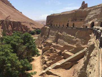 A scenic view of Turpan Boxiha Shiku