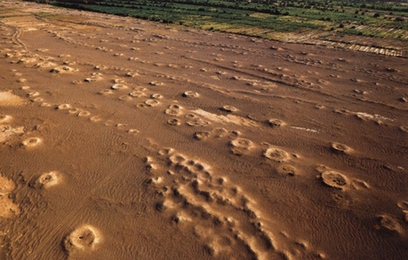 A scenic view of Turpan Kanerjing Dixia Shuili Gongcheng