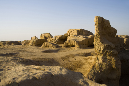 A scenic view of Turpan Liuzhong Gucheng Yizhi