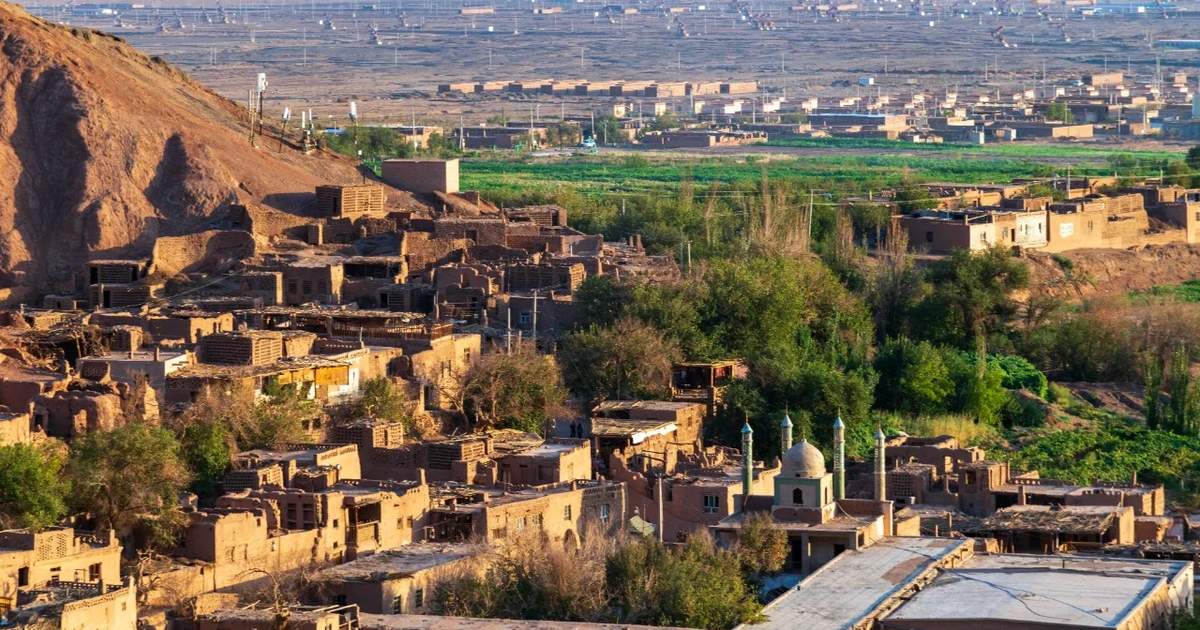 A scenic view of Turpan Liuzhong Gucheng Yizhi