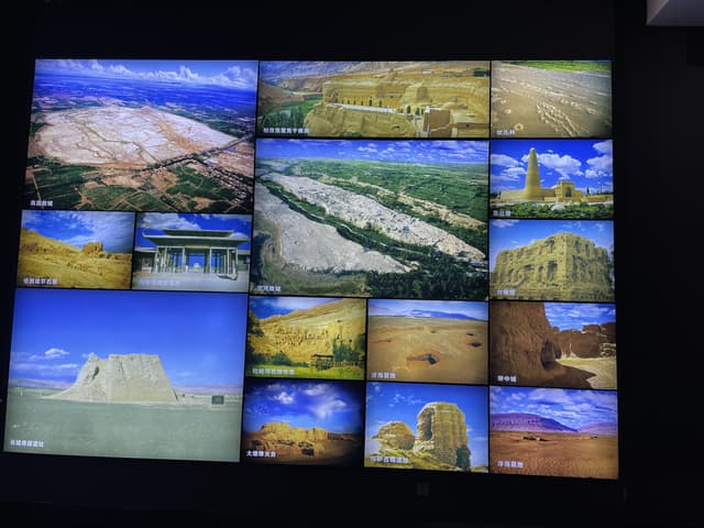 A scenic view of Turpan Taicangta Yizhi
