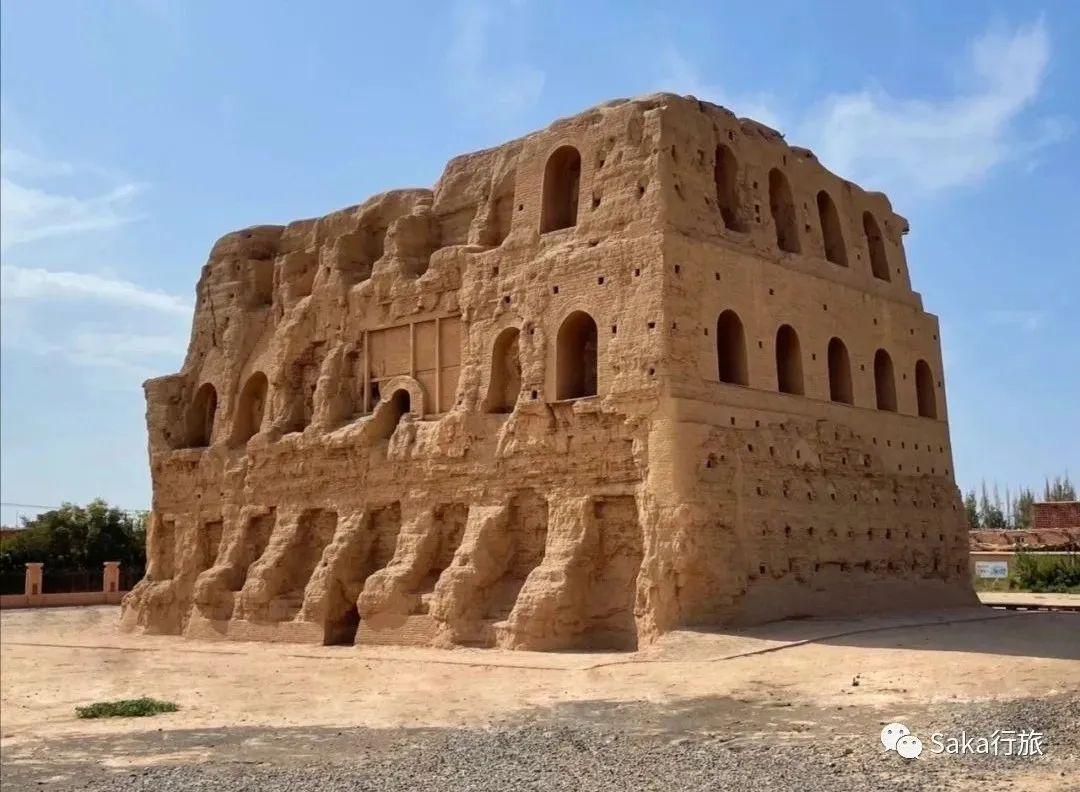 A scenic view of Turpan Taicangta Yizhi