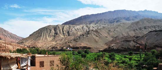 A scenic view of Turpan Tuyugou Shiku