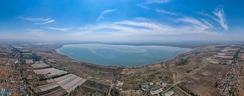 A scenic view of Ulanzab Daihaiyizhiqun