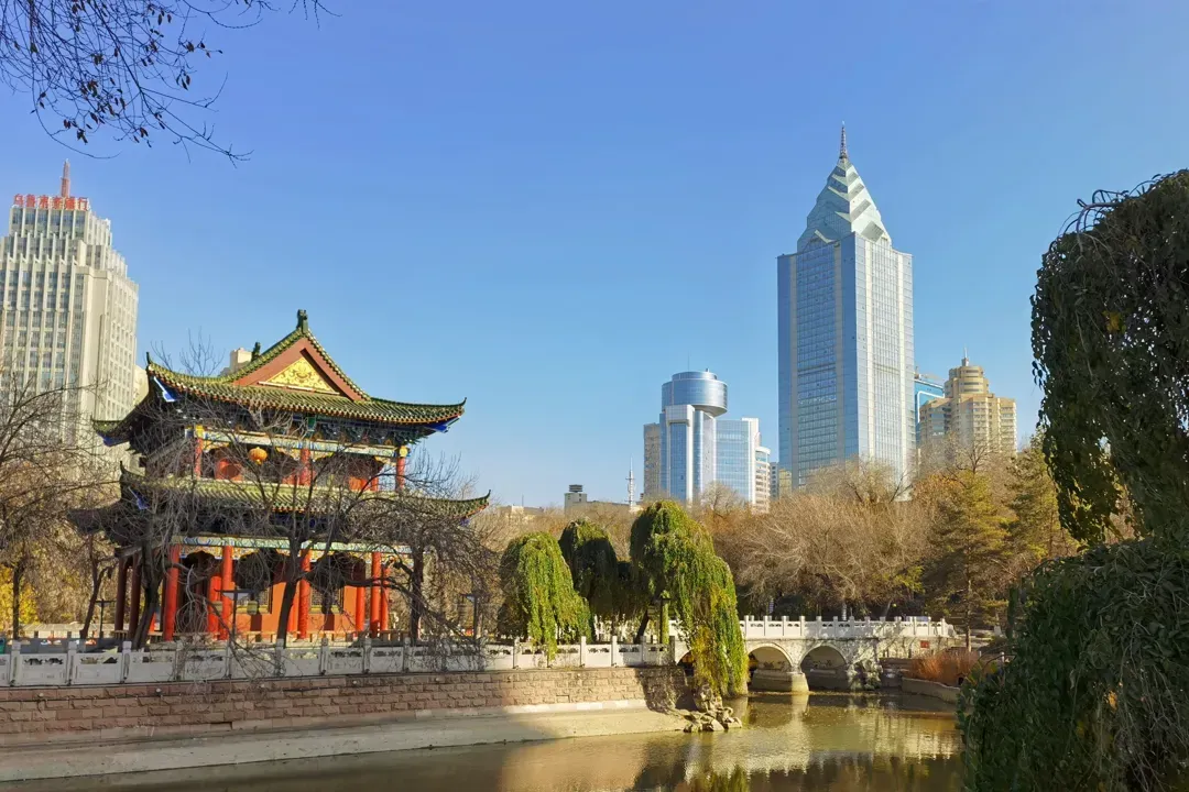 A scenic view of Urumqi Wenmiao