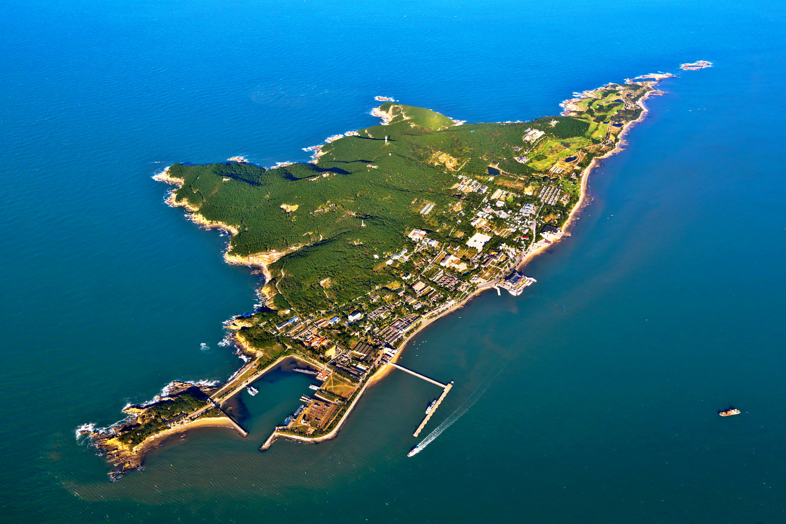A scenic view of Weihai Liugongdao Jiawu Zhanzheng Jiniandi