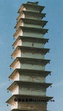 A scenic view of Weinan Bailiang Shousheng Temple Pagoda