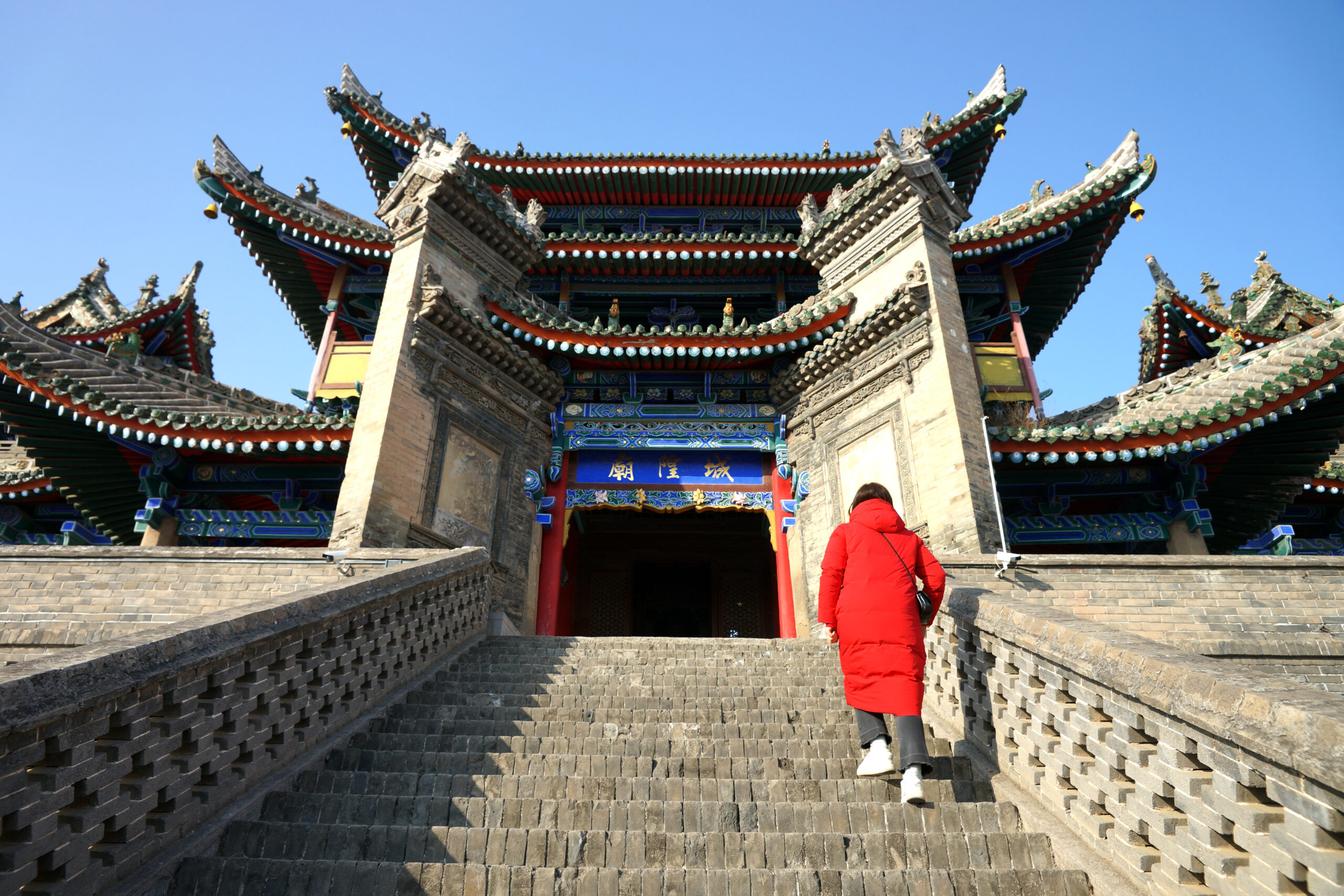 A scenic view of Weinan Chengcheng Chenghuang Temple Shenlou