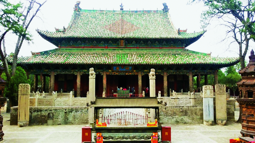 A scenic view of Weinan Liuzhi Guandi Temple