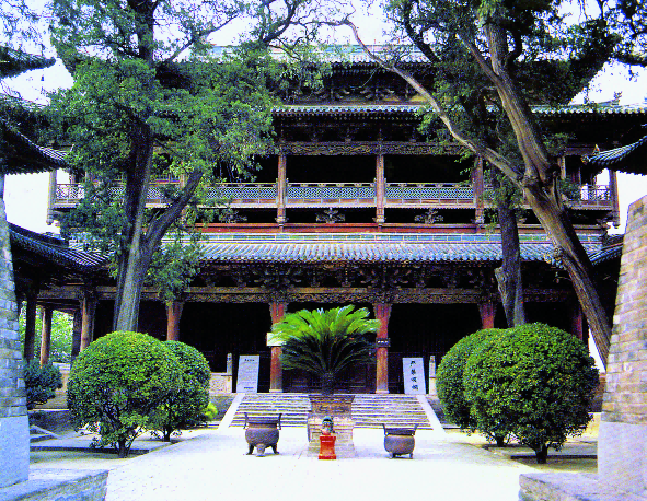 A scenic view of Weinan Liuzhi Guandi Temple