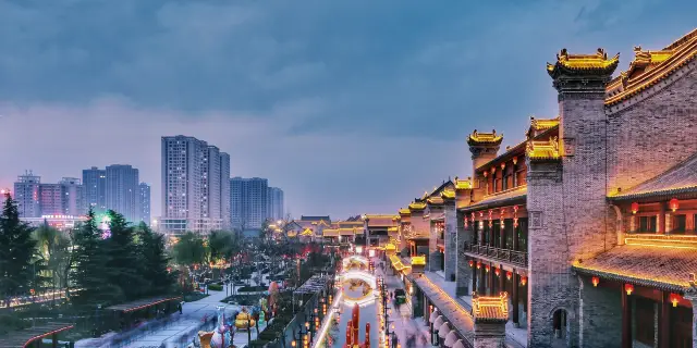 A scenic view of Weinan Pucheng Haiyuan Temple Pagoda