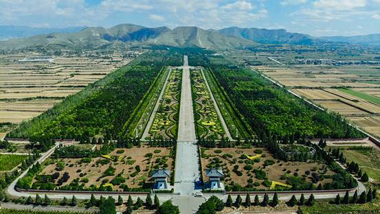 A scenic view of Weinan Qiaoling Mausoleum