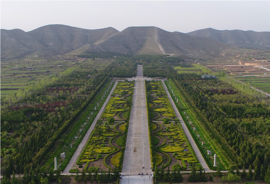 A scenic view of Weinan Qiaoling Mausoleum