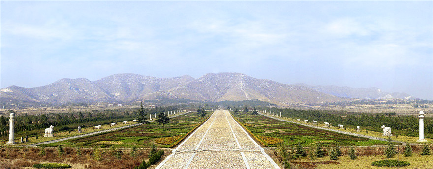 A scenic view of Weinan Qiaoling Mausoleum