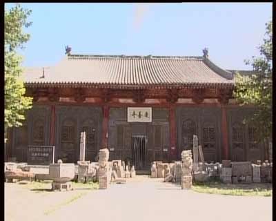 A scenic view of Weinan Qingshan Temple Main Hall