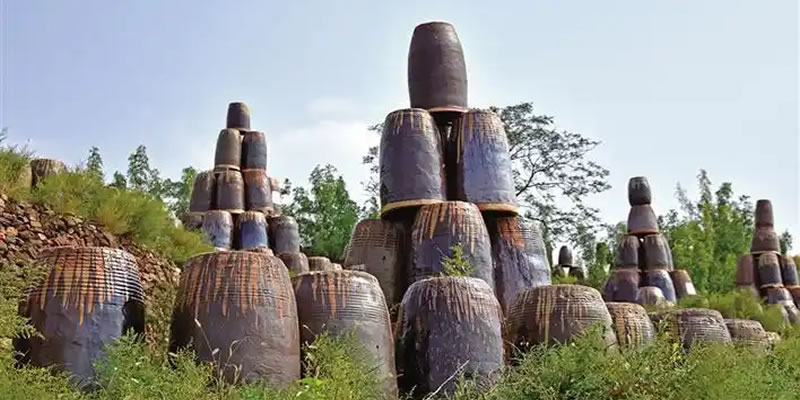 A scenic view of Weinan Yaotou Kiln Site