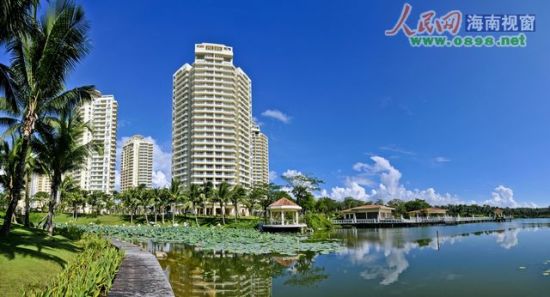 A scenic view of Wenchang Hanjia Zhai
