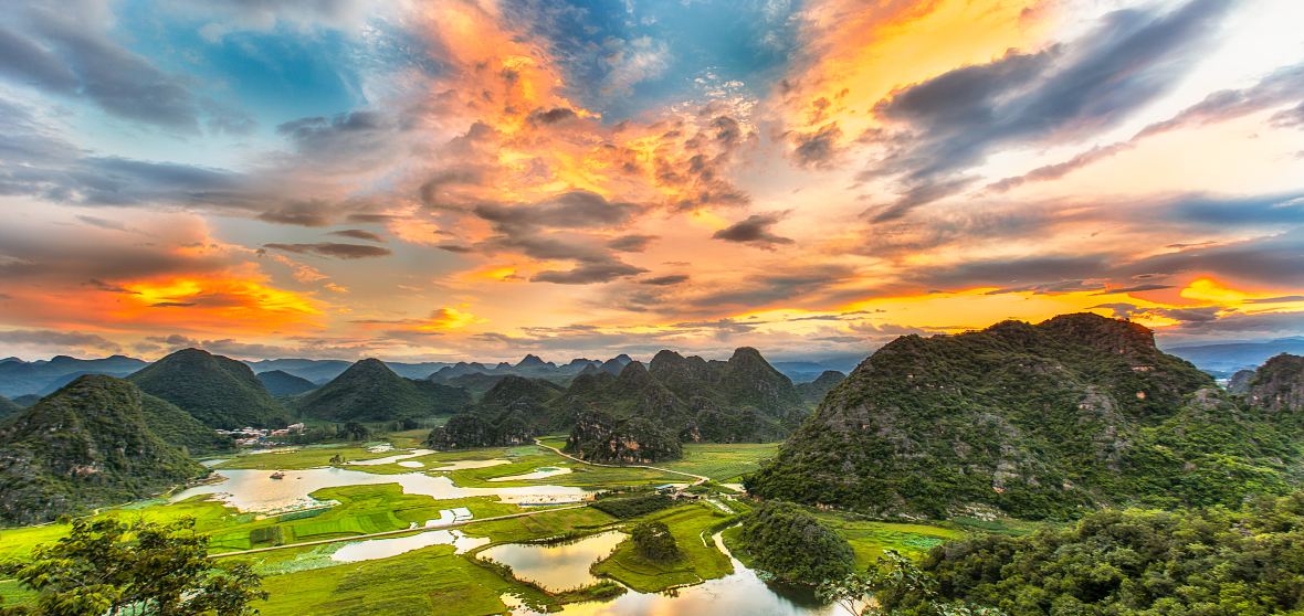 A scenic view of Wenshan Muyi Yizhi