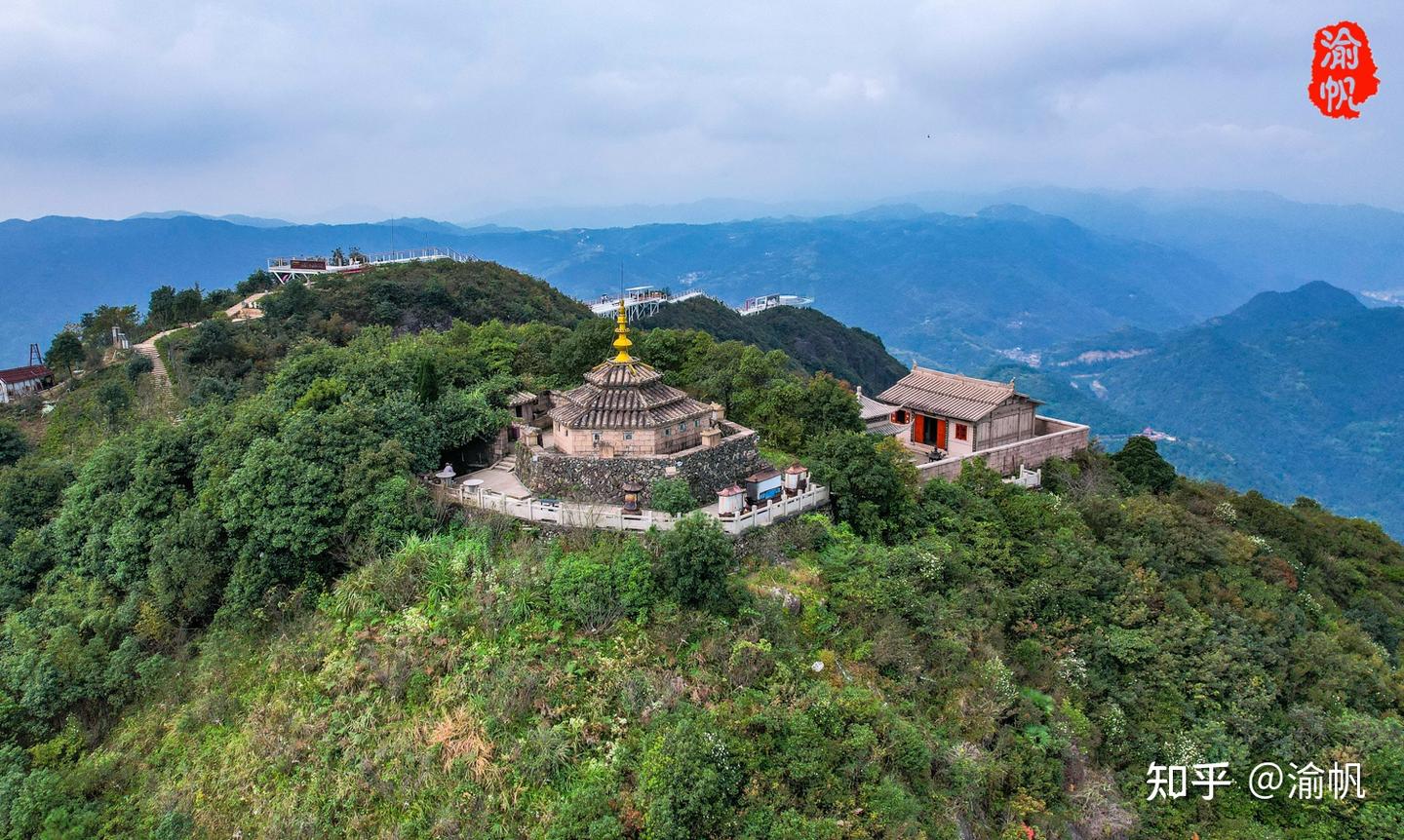 A scenic view of Wenzhou Shengjingshan Shidian