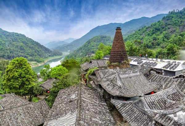 A scenic view of Wenzhou Shunxi Gu Jianzhuqun