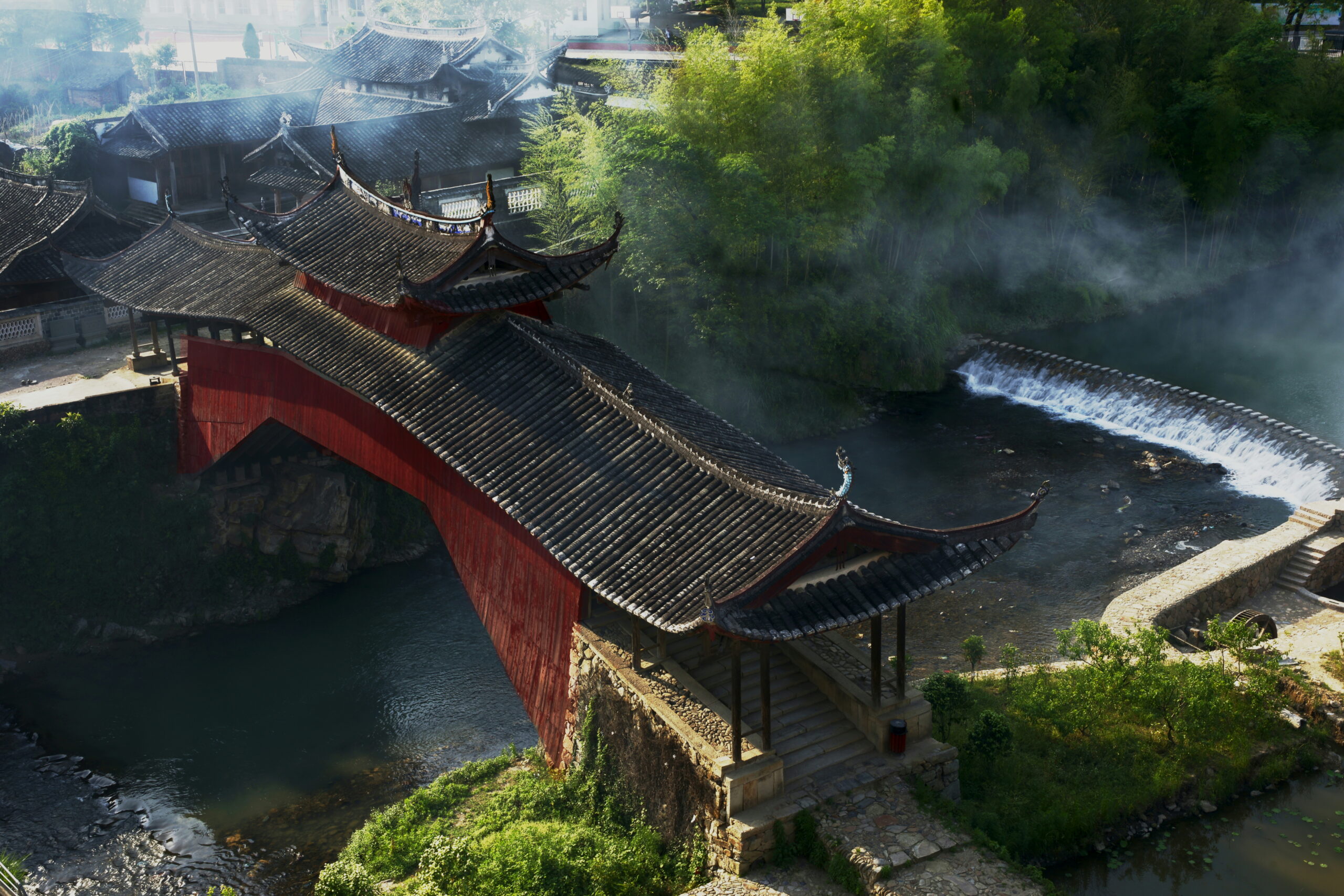 A scenic view of Wenzhou Shunxi Gu Jianzhuqun