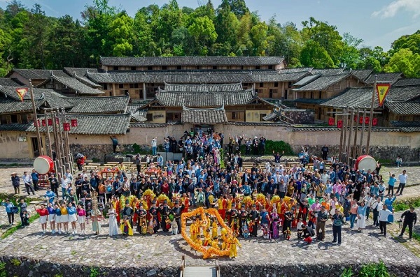 A scenic view of Wenzhou Taishun Tulou