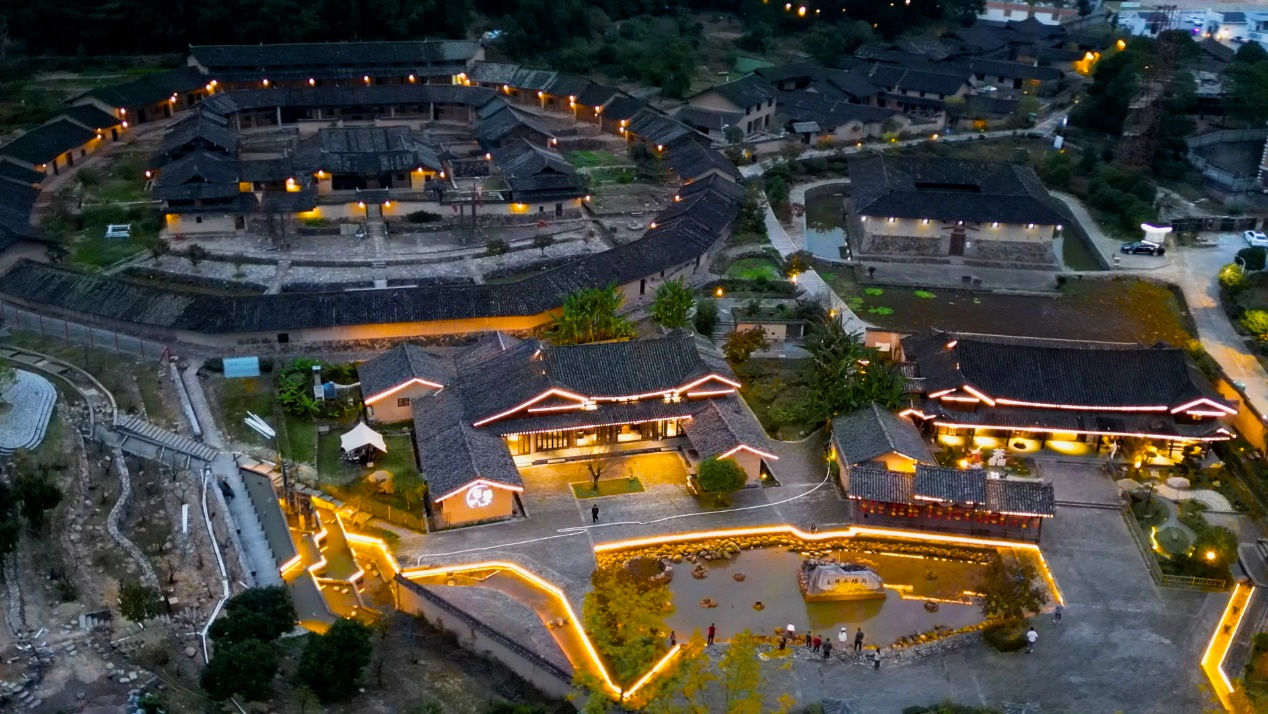 A scenic view of Wenzhou Taishun Tulou