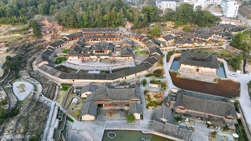 A scenic view of Wenzhou Taishun Tulou
