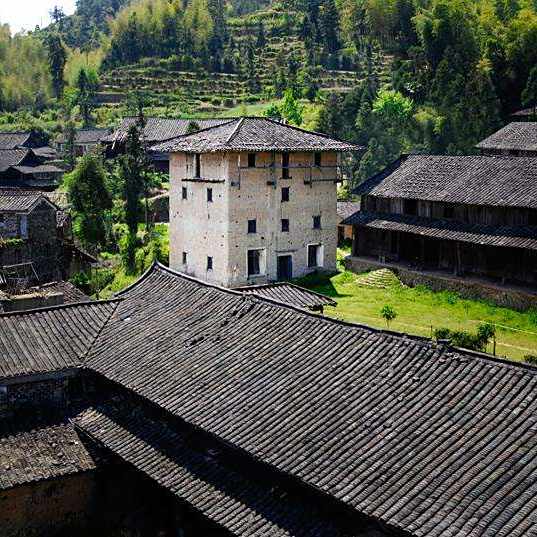 A scenic view of Wenzhou Taishun Tulou