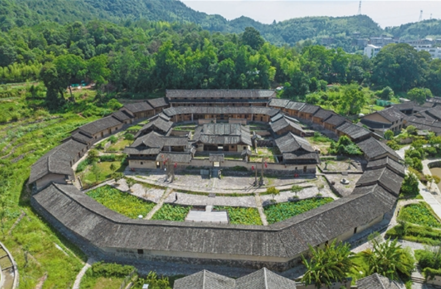A scenic view of Wenzhou Taishun Tulou