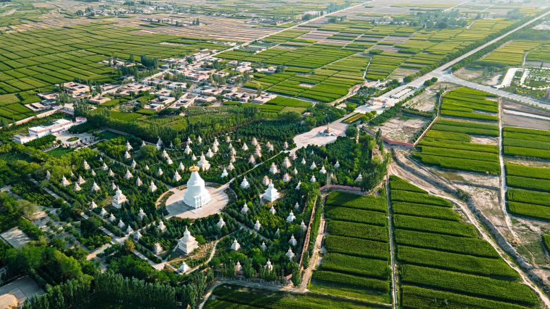 A scenic view of Wuwei Baitasi Yizhi