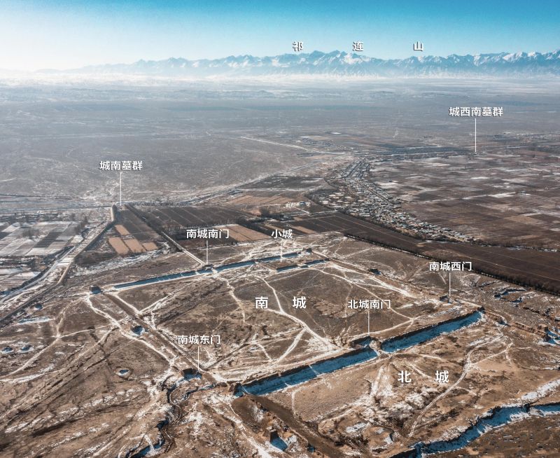 A scenic view of Wuwei Gaochangwang Xiningwang Mu