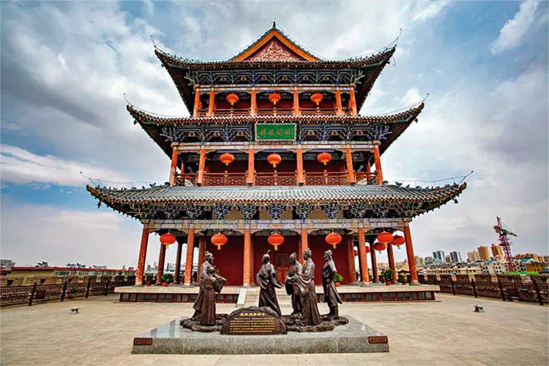 A scenic view of Wuwei Gaochangwang Xiningwang Mu