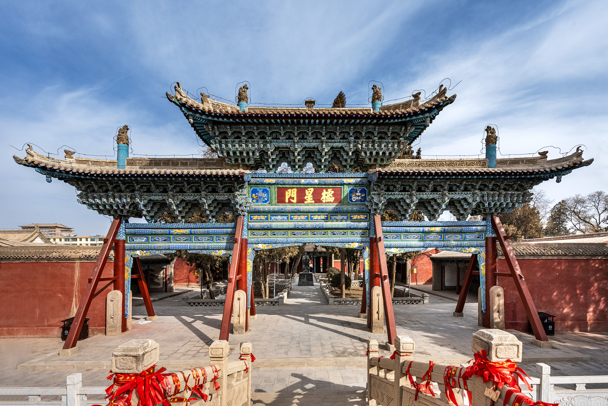 A scenic view of Wuwei Wenmiao