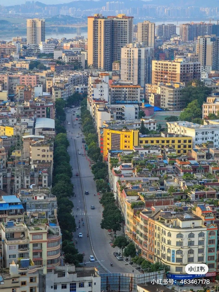 A scenic view of Wuzhou Jindai Jianzhuqun