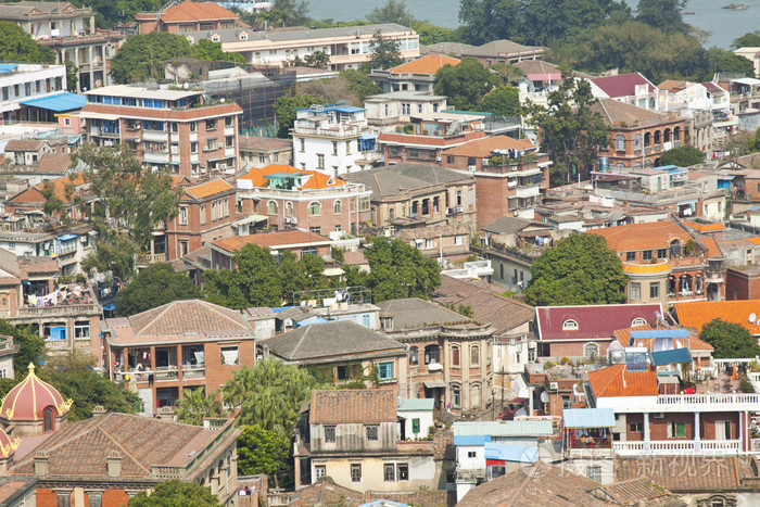 A scenic view of Xiamen Gulangyu Jindai Jianzhuqun