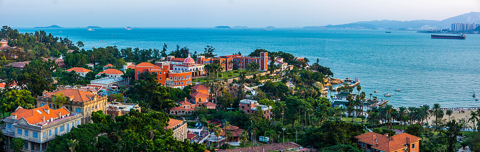 A scenic view of Xiamen Gulangyu Jindai Jianzhuqun