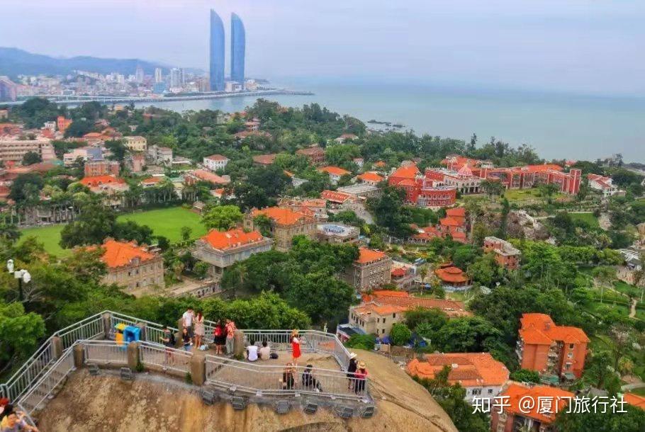 A scenic view of Xiamen Gulangyu Jindai Jianzhuqun